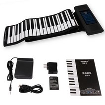 마스터키보드 신디사이저 미니피아노 88 키 전자 피아노 MIDI 및 USB 충전 지능형 블루투스 전송 휴대용 소프트 실리콘 키보드 마이크 포함, [01] EU PLUG