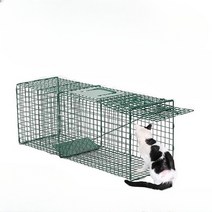 고양이 포획틀 케이지 완전자동 안전포획 동물 구조, 아연 도금된 은(작은 접이식)