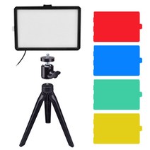 LED Video Light DSLR Live Stream g Adjustable Brightness Remote Control For Studio K Camer, 단일옵션