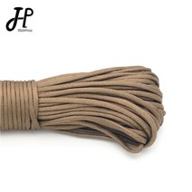 생존을위한 5 미터 paracord dia.4mm 7 스탠드 코어 낙하산 코드 끈 야외 도구 캠핑 로프 하이킹 빨랫줄, 갈색