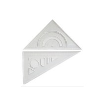 미리사몰 15cm 30cm 스틸자 방안자 컷팅자 문구 삼각자 직자, 16cm 삼각자 5세트