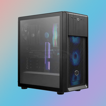 쿨러마스터 ELITE 500 강화유리 블랙 PC케이스