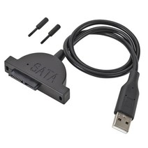 외장형 씨디롬 DVD 플레이어 odd grwibeou usb 2.0 to mini sata ii 7+6 13pin 어댑터 57, 다른, 검은 색