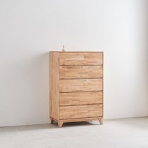 동서가구 글리제 참죽나무 900 5단 원목 서랍장 DF921627, 내추럴