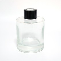 기본 원형 (150ml) 디퓨저용기 유리 디퓨져병 캡포함, 블랙캡