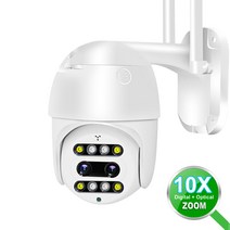 영어 매뉴얼 FHD WiFi IP 카메라 실외 스마트홈 보안 모니터링 Kamera CCTV 360 클라우드 10X 줌 비디오 모니터 1080P ONVIF IP 카메라, 카메라 및 128G 카드, 유럽 연합 플러그