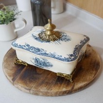 앤틱 명화 사각 다용도 볼 (보석함)