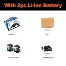 만능 충전 원형톱 무선 충전식 절단기 목공 전동 전기 브러시리스 7 인치 02 프로토, 2 25000mah 15cells