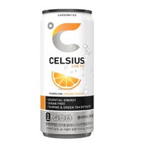 셀시어스 오리지널 스파클링 오렌지 325ml 에너지 비타민 피트니스 드링크 x 12캔, 셀시어스 오렌지 325m x 12캔