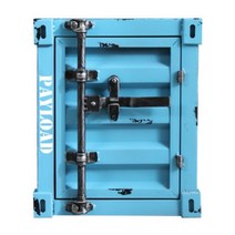 빈티지 컨테이너 캐비닛 인더스트리얼 가구 철제 수납장, 스카이블루구제