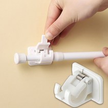 [바보사랑] 못없이 커튼 설치 강력접착 커튼봉브라켓 2p