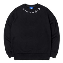 [티니타이거] 훈민정음 오버핏 맨투맨 블랙 Ancient Korean Embroidery Over-Fit sweatshirt Black