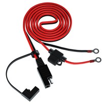 12v ring terminal sae to o ring connector extension cord cable 4ft 배터리 충전기 car motorcycle quick conn, 없음