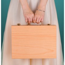 우드 화구박스 화구가방 미술용품 수납함 미술용캐리어 아트백 아트구루 고급, 2. 월넛 - 35 x 25 x 8.8cm