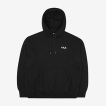 휠라 남여공용 오버핏 스몰리니어 기모 후디 FS2POC4110X_BLK