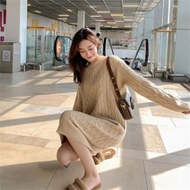 무드무드 밀리 꼬임 니트 원피스