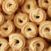 대용량 버터쿠키 1.8kg 벌크 링 과자 단체 행사 케이터링 뷔페 디저트, 1개
