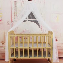 outad baby bedding crib 모기장 휴대용 크기 라운드 유아 아기 침대 모기 메쉬 매달린 돔 커튼 그물 여름 재미, 하얀색, 협력사