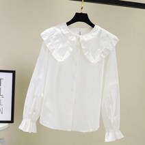 다미어패럴 레이스케이프카라bl 초등생 화이트 셔츠 여아 합창블라우스 아동블라우스 주니어