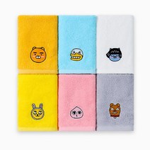 카카오프렌즈 주방고리 타올, 옐로우(무지), 6개