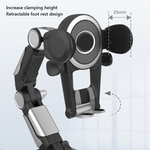 2023 범용 자동차 휴대폰 홀더 아머 360 ° 회전 가능한 대시보드 모바일 셀 지원 브래킷 아이폰용 전화 번, 01 Silver