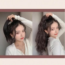 여자가발 여자 데일리 잔물결 포니테일 묶음머리 부분 가발, 색상:초코브라운, 단품, 쿠팡 본상품선택