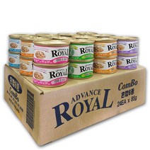 로얄 어드밴스 캔 콤보 (1box/24개입) 고양이 캔 간식 통조림, 어드밴스 로얄캔 콤보 85g 72개입(3box)