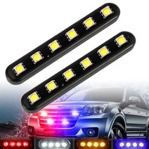 MOXI 오토바이 자동차 12v 5050 6구 싸이키 파박이 스트로브 LED, 흰색, 1개