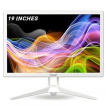 Cocar 19 인치 HD 모니터 화이트 : 75hz 2ms PC 모니터 1440 x 900 TN 패널 내장 스피커 VESA 100x100 HDMI & VGA PC PS3 PS4 Xbox에 적용