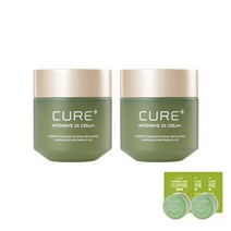 스킨케어 김정문알로에 큐어인텐시브2X 50g 크림2개 +샘플4개(1035543), (무료배송)김정문알로에 큐어인