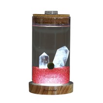 세남자바스켓 반려 무드등 국산 마리모 키우기 DIY 세트, 백수정+미니조명(흰색), 빨간 자갈, 마리모(중)