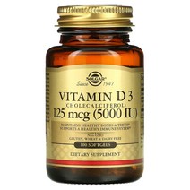 솔가 비타민D3(콜레칼시페롤) 125mcg(5000IU) 소프트젤 100정, 5000 IU, 100 개, 100개, 5000 IU