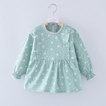 X G봄 가을 겨울 유치원 여름 아기 양풍 덮개 여자 보물 어린이 식사 주머니 방수 더러움 방지 그림 그리기, 베이비 그린