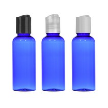 프레스캡 30ml 50ml 60ml 75ml 80ml 100ml 똑딱이캡 공병 화장품, 50ml청색 원형 투명캡
