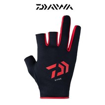 다이와 낚시장갑 DG-6423 속건 장갑 쓰리컷, 레드 M, 레드 M