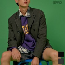 스파오 세미루즈 셋업 더블 자켓_SPJK849M11