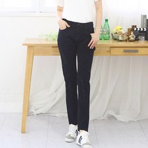이노뱅크 n.1000 일자 찢어진 블랙진 팬츠 INO432B