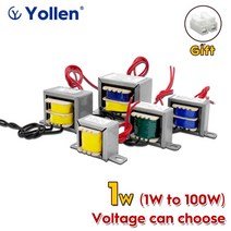 EI 1W 전원 변압기 1VA 오디오 전압 맞춤형 220V/380V/110V 9V/12V/15V/18V/24V/110V 이중 출력 절연 구리 DIY, [04] 220V Dual Out 3Wires, [09] AC110V, 1개