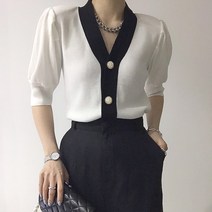 수엠W 여름 반팔 어깨셔링 가디건 S082 프사Y