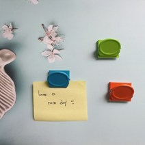 HARAM 튼튼한 컬러 냉장고 현관 메모 마그네틱 자석 다용도 집게 클립, 블랙