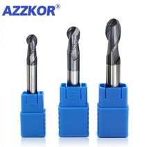 밀링 커터 합금 코팅 텅스텐 스틸 도구 Cnc 기계 Hrc50 볼 노즈 엔드밀 AZZKOR 탑 커터머신, R0.5x50L