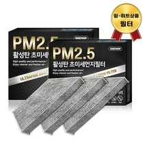 대한 PM2.5 고효율 활성탄 자동차 에어컨필터 3개입, PC134