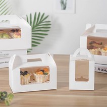 레드캣 1구 2구 머핀상자 컵케이크 투명창 포장 박스 상자, 1구 화이트마블, 1개