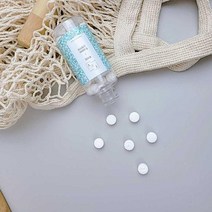 [투리빙] 1.0 휴대용 고체 치약 여행용 고체 가글 60정 대나무칫솔 증정, 60정1통(페퍼민트)+대나무 칫솔(이벤트 서비스)