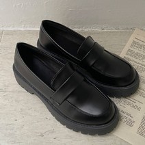 [만능 로퍼/4cm] 토니 둥근코 캐주얼 통굽 로퍼 키높이 페니 로퍼