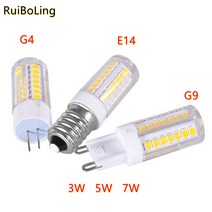 미니 E14 G4 G9 LED 램프 3W 5W 7W AC 220V 옥수수 전구 SMD2835 360 빔 각도 할로겐 샹들리에 조명 교체, 02 웜 화이트_03 7W_03 G9