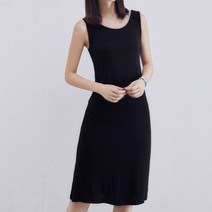 여성 미디원피스 2컬러 1P 나시 스판 기본 라운드넥