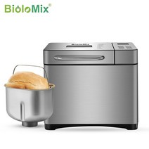 Biolomix-스테인레스 스틸 1KG 19-in-1 자동 빵 제조기 650W 프로그래밍 가능한 기계 3 개 덩어리 크기 과일 너트 디스펜서, 03 AU