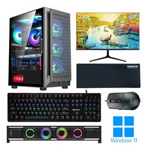 포유컴퓨터 모니터 풀세트 게이밍 조립 컴퓨터 PC 본체 최신 고사양 윈도우 롤 배그, 18번_에디션, 03. 27인치