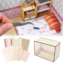 미니를사랑하는사람들 나만의 미니어쳐 방! 빈티지 인테리어 diy 룸박스 세트 5종, 1번 빈티지 꽃벽지
